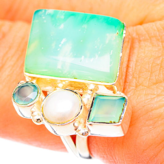 Chrysoprase Rings handcrafted by Ana Silver Co - RING120468