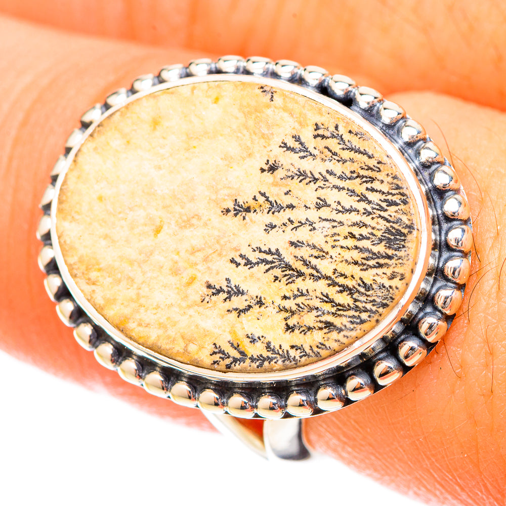 Germany Psilomelane Dendrite Rings handcrafted by Ana Silver Co - RING120473
