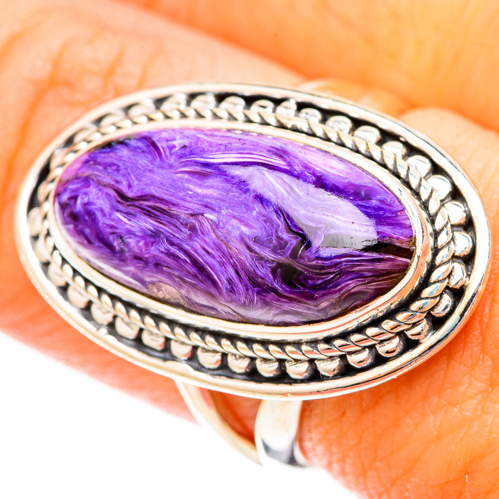 Charoite Rings handcrafted by Ana Silver Co - RING120485