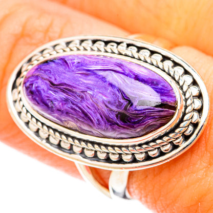 Charoite Rings handcrafted by Ana Silver Co - RING120485