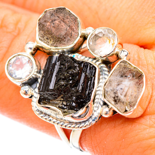 Black Tourmaline Rings handcrafted by Ana Silver Co - RING120487