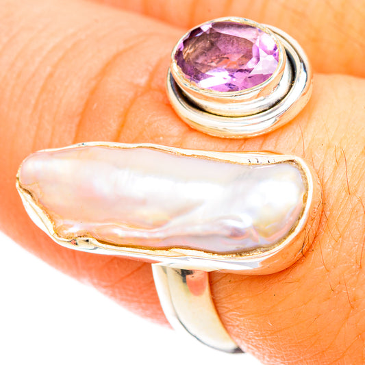 Mother Of Pearl Rings handcrafted by Ana Silver Co - RING120493