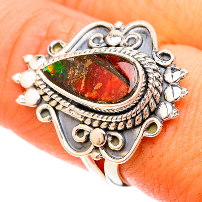 Ammolite Rings handcrafted by Ana Silver Co - RING120495