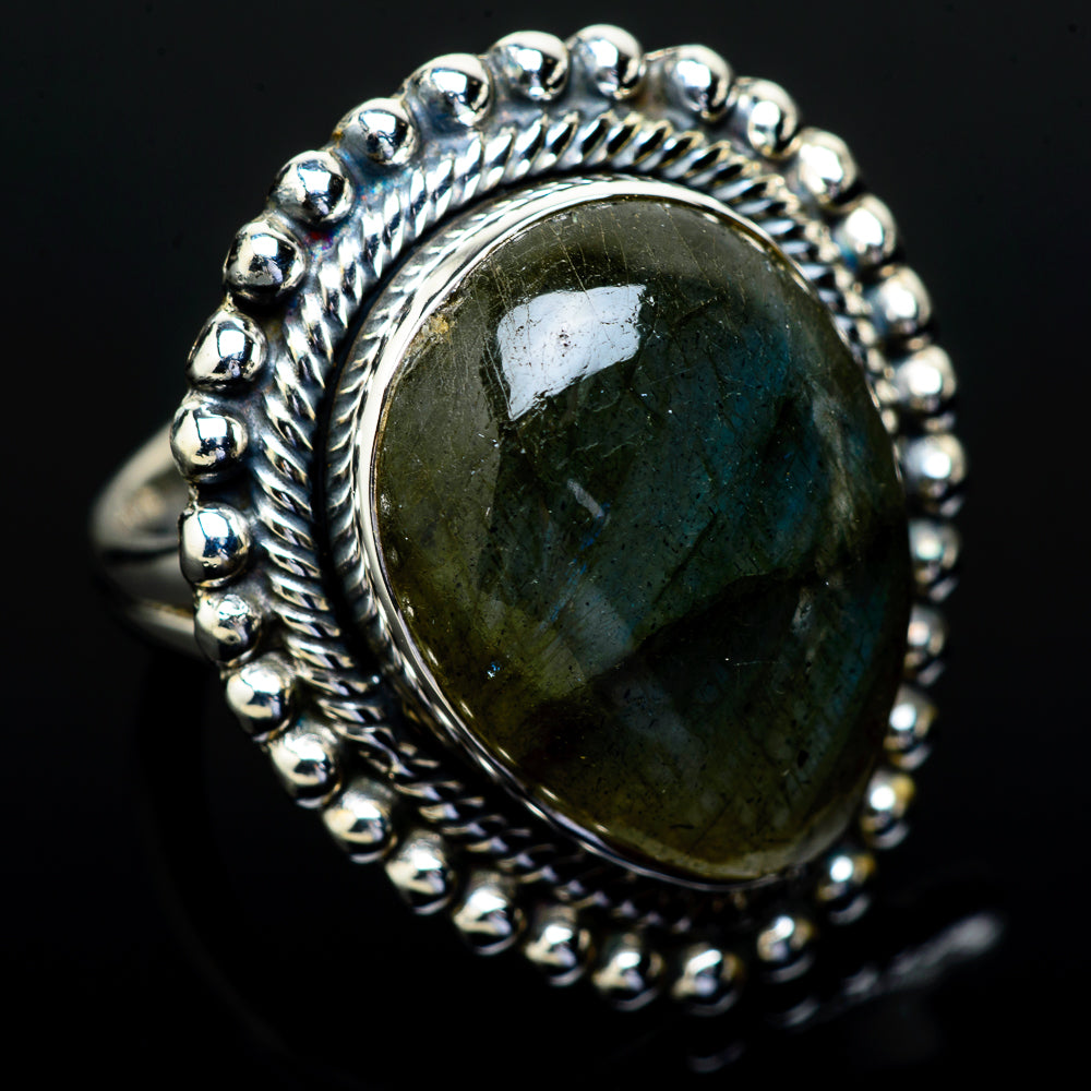 Labradorite Rings handcrafted by Ana Silver Co - RING12049