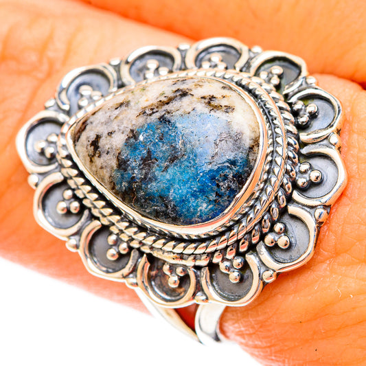 K2 Blue Azurite Rings handcrafted by Ana Silver Co - RING120500