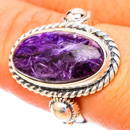 Charoite Rings handcrafted by Ana Silver Co - RING120520