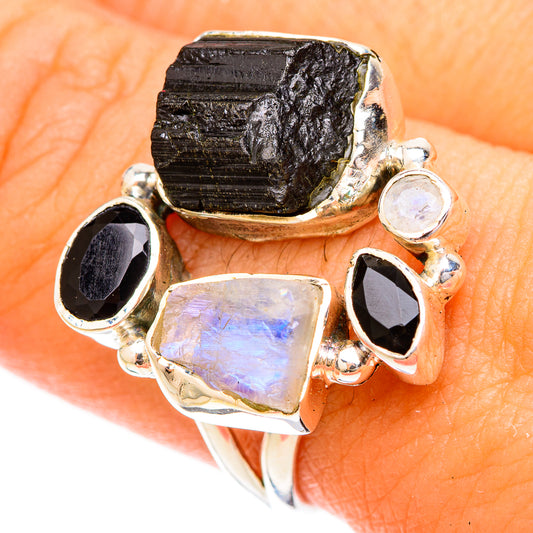 Black Tourmaline Rings handcrafted by Ana Silver Co - RING120525