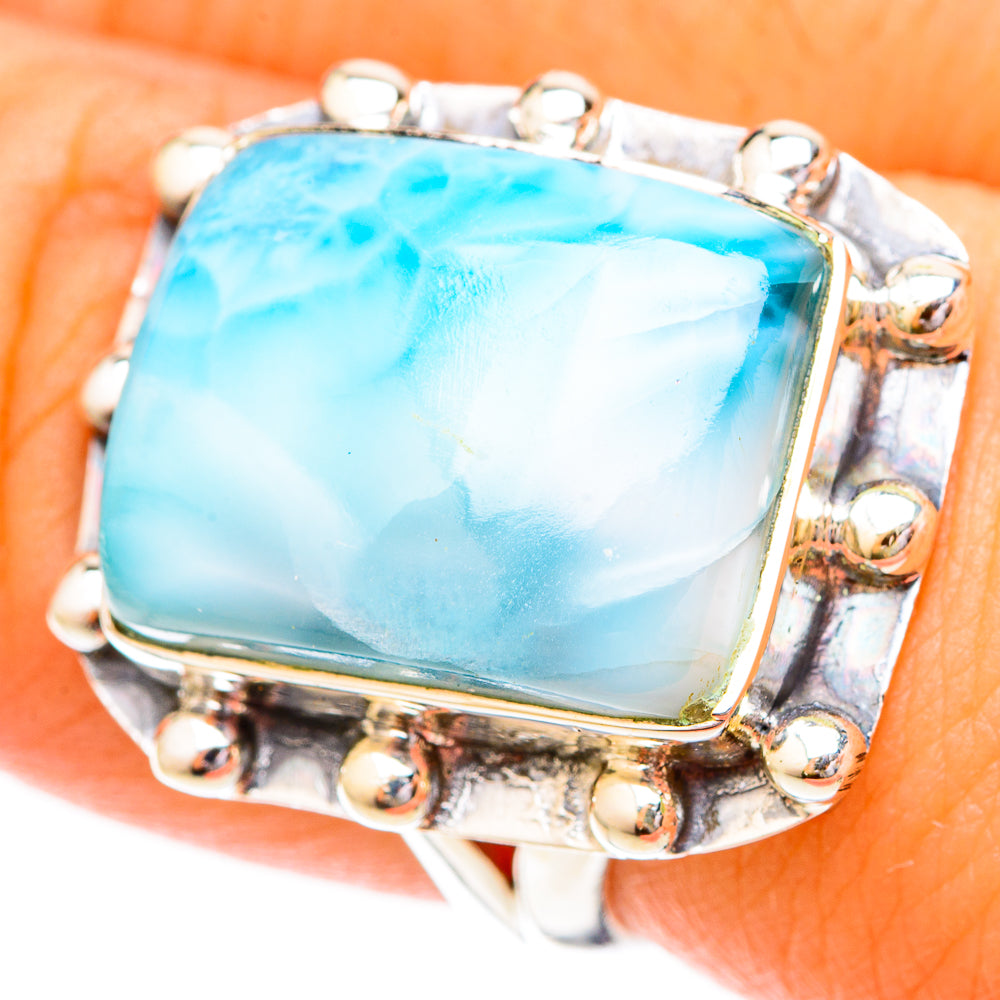 Larimar Rings handcrafted by Ana Silver Co - RING120533