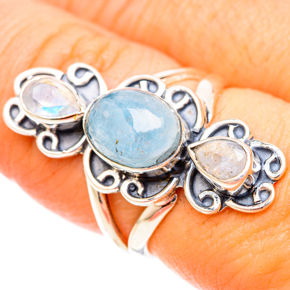 Aquamarine Rings handcrafted by Ana Silver Co - RING120535
