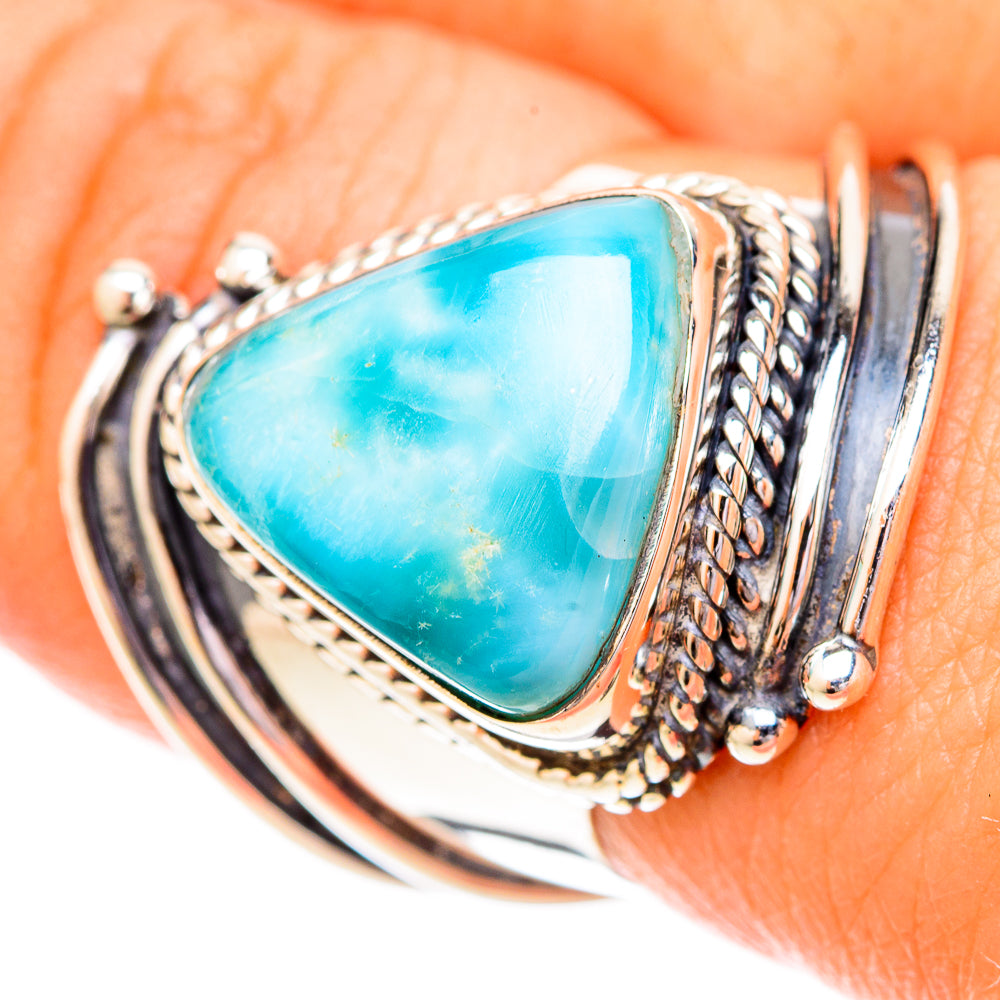 Larimar Rings handcrafted by Ana Silver Co - RING120536