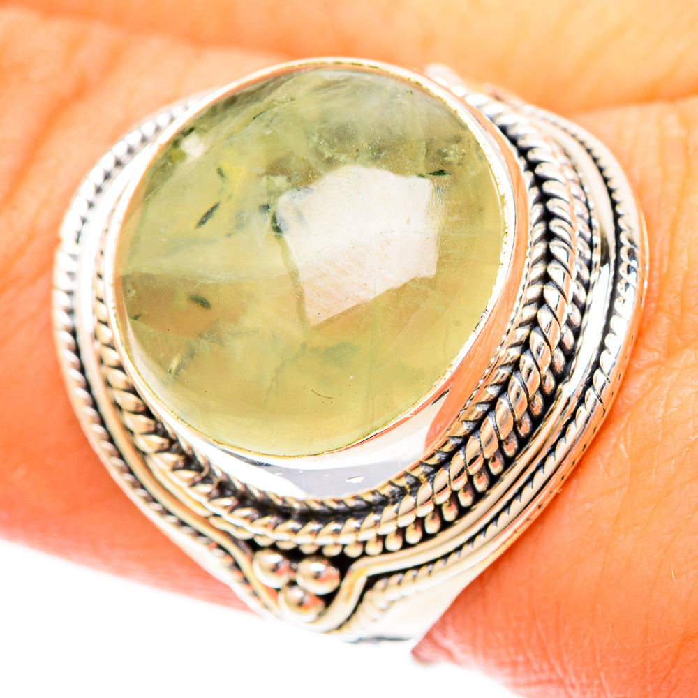 Prehnite Rings handcrafted by Ana Silver Co - RING120542