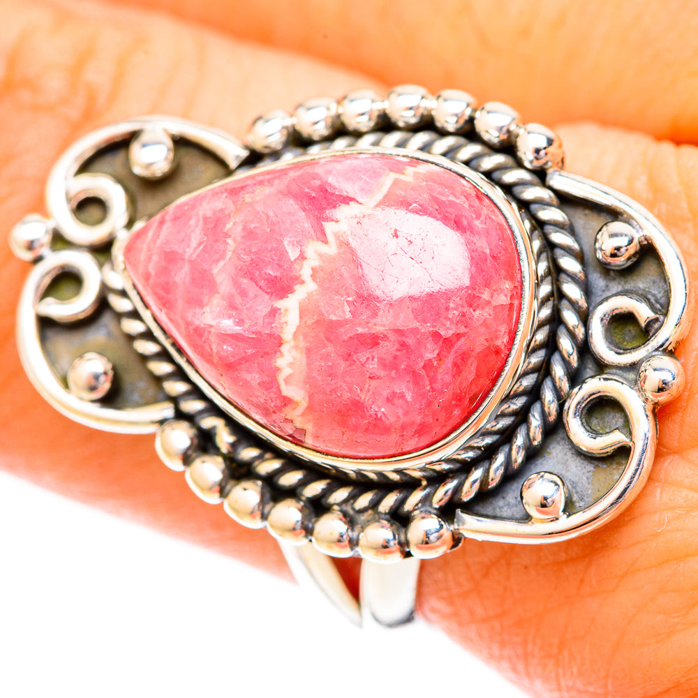 Rhodochrosite Rings handcrafted by Ana Silver Co - RING120551