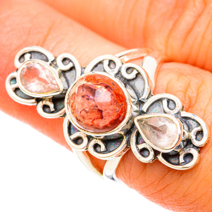 Mexican Fire Opal Rings handcrafted by Ana Silver Co - RING120563
