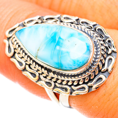 Larimar Rings handcrafted by Ana Silver Co - RING120565