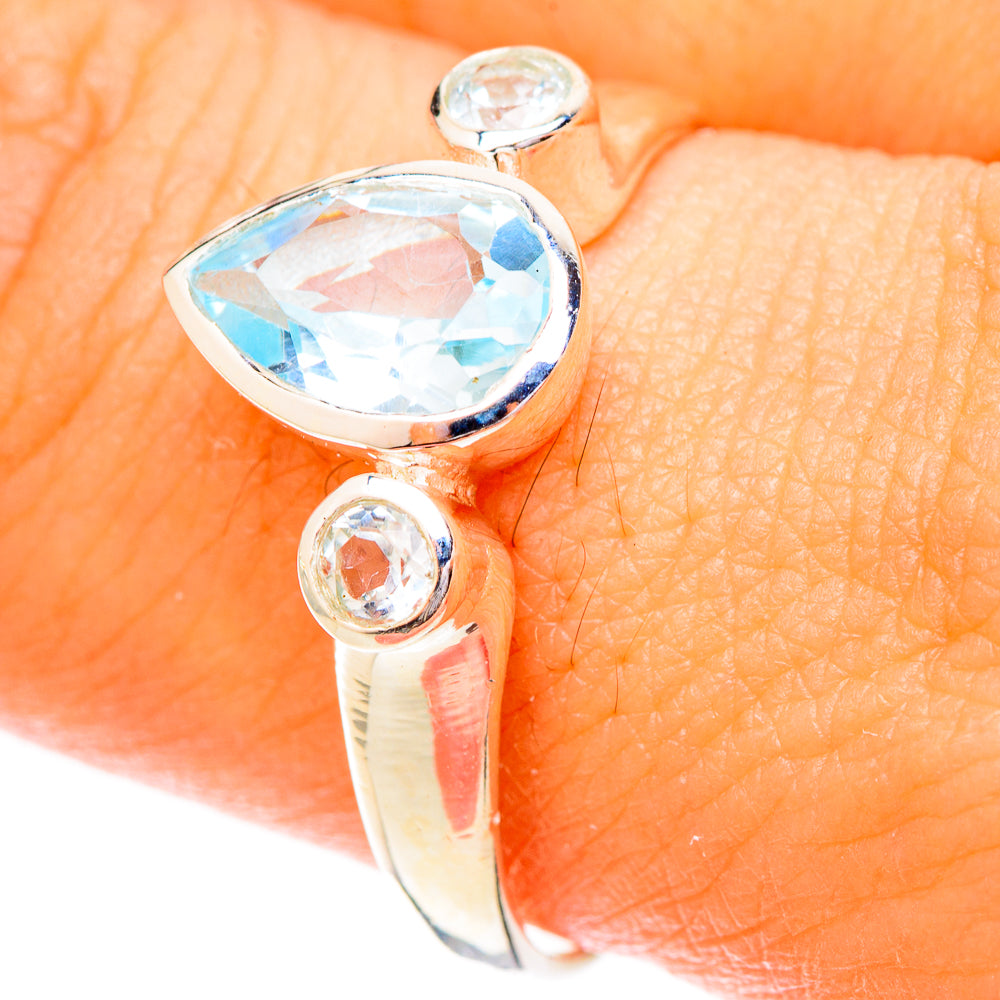 Blue Topaz Rings handcrafted by Ana Silver Co - RING120571