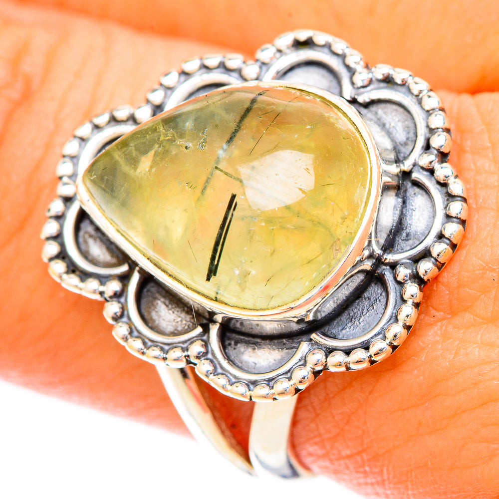Prehnite Rings handcrafted by Ana Silver Co - RING120572