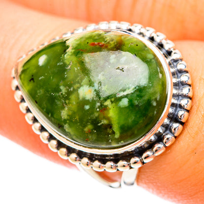 Australian Green Opal Rings handcrafted by Ana Silver Co - RING120573
