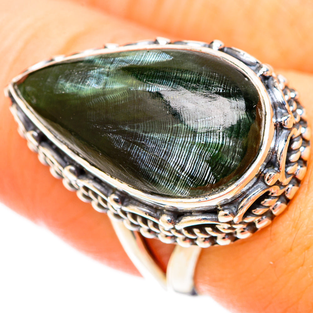 Seraphinite Rings handcrafted by Ana Silver Co - RING120576