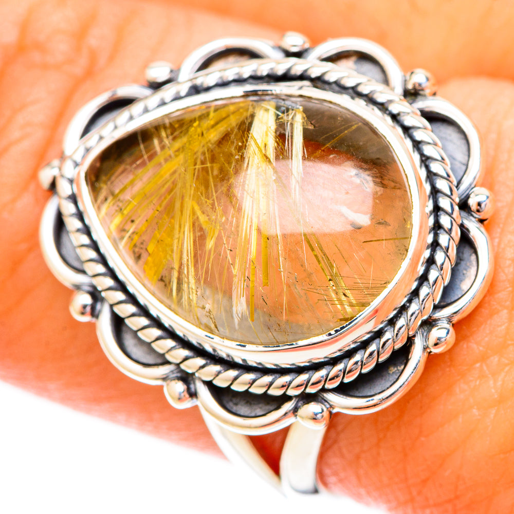 Rutilated Quartz Rings handcrafted by Ana Silver Co - RING120591