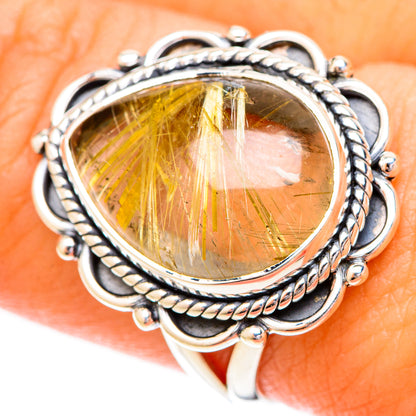 Rutilated Quartz Rings handcrafted by Ana Silver Co - RING120591