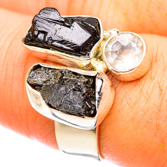 Black Tourmaline Rings handcrafted by Ana Silver Co - RING120592