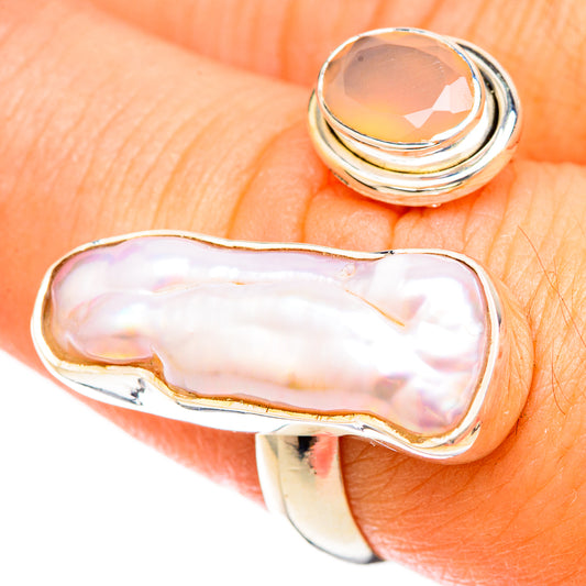 Mother Of Pearl Rings handcrafted by Ana Silver Co - RING120596