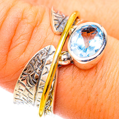 Blue Topaz Rings handcrafted by Ana Silver Co - RING120602