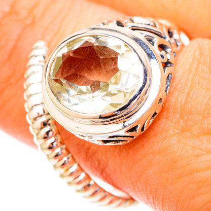 Green Amethyst Rings handcrafted by Ana Silver Co - RING120607