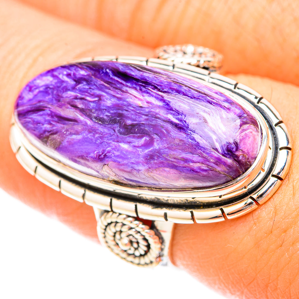 Charoite Rings handcrafted by Ana Silver Co - RING120618
