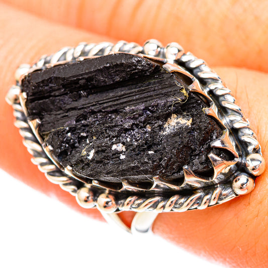 Black Tourmaline Rings handcrafted by Ana Silver Co - RING120626