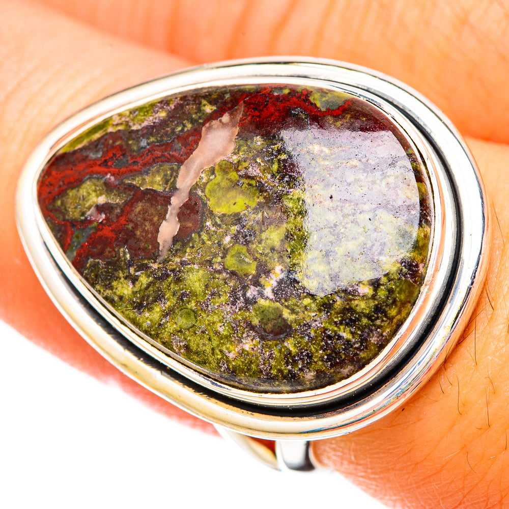 Dragon's Blood Stone Rings handcrafted by Ana Silver Co - RING120638