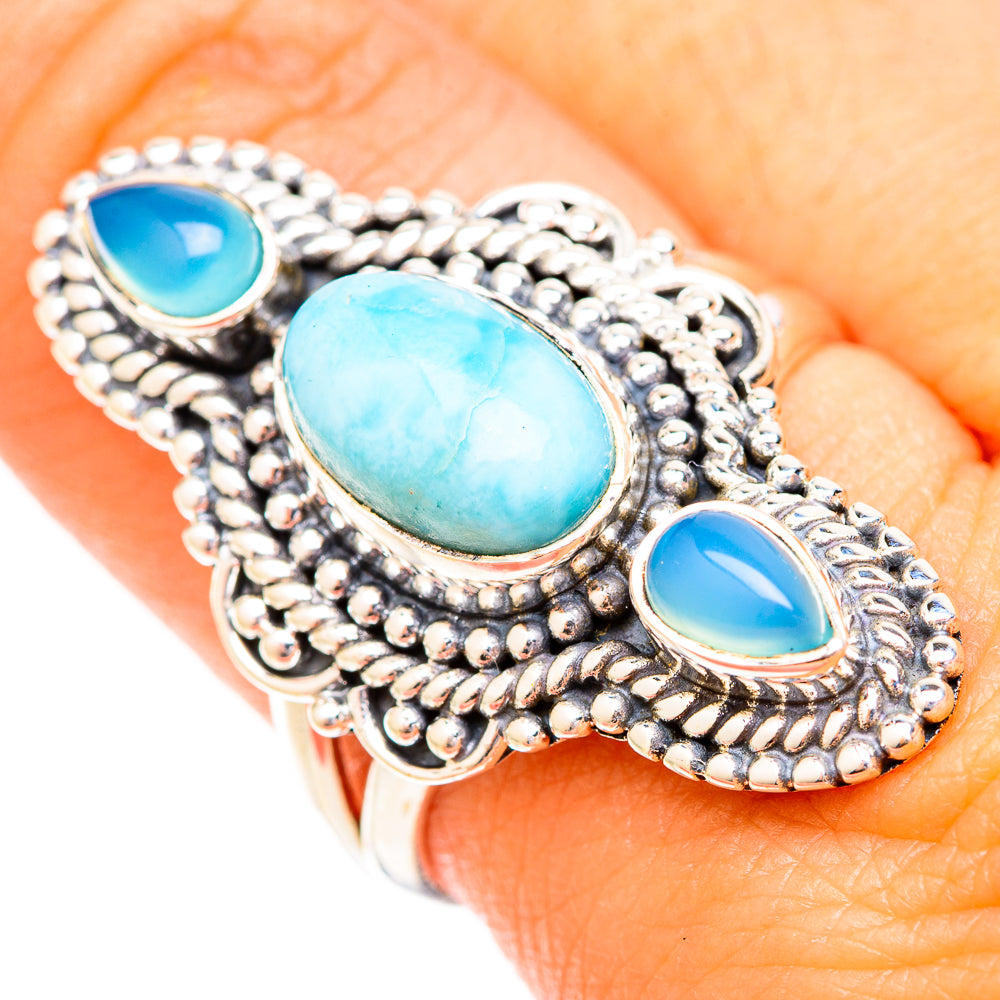 Larimar Rings handcrafted by Ana Silver Co - RING120643