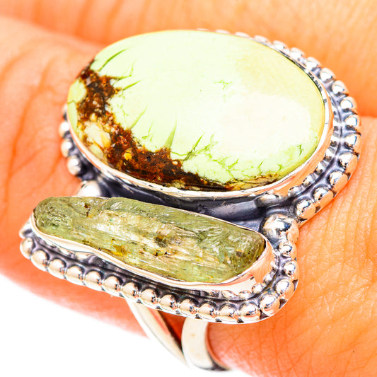 Lemon Chrysoprase Rings handcrafted by Ana Silver Co - RING120654