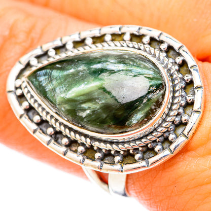 Seraphinite Rings handcrafted by Ana Silver Co - RING120656