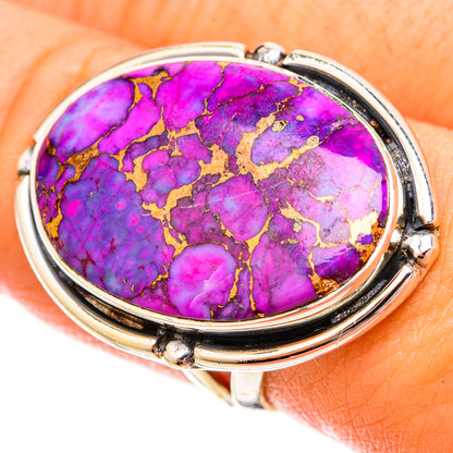 Purple Copper Composite Turquoise Rings handcrafted by Ana Silver Co - RING120668