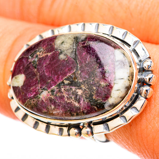 Russian Eudialyte Rings handcrafted by Ana Silver Co - RING120673