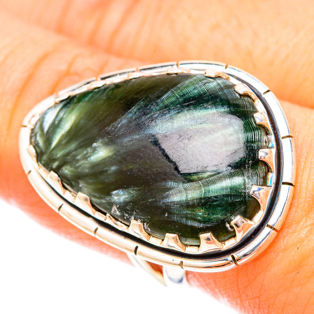 Seraphinite Rings handcrafted by Ana Silver Co - RING120697