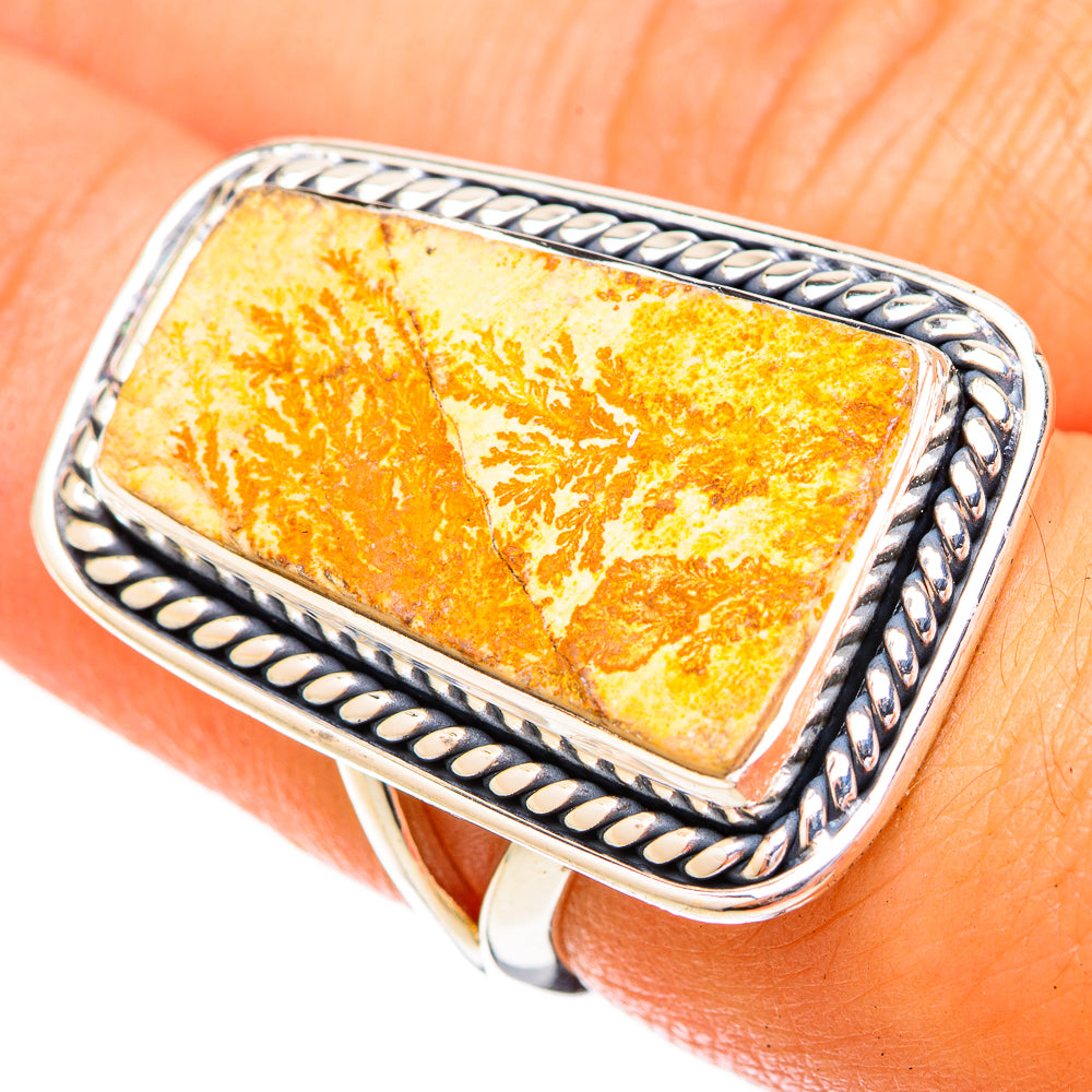 Germany Psilomelane Dendrite Rings handcrafted by Ana Silver Co - RING120702