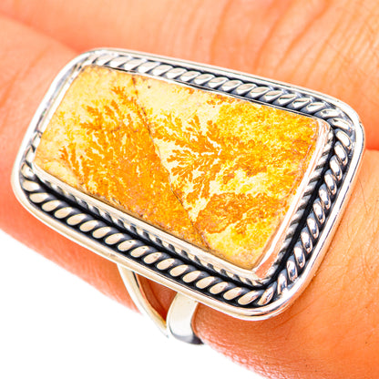 Germany Psilomelane Dendrite Rings handcrafted by Ana Silver Co - RING120702