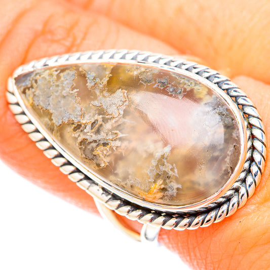 Plume Agate Rings handcrafted by Ana Silver Co - RING120703