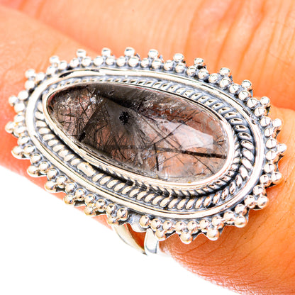 Tourmalinated Quartz Rings handcrafted by Ana Silver Co - RING120715