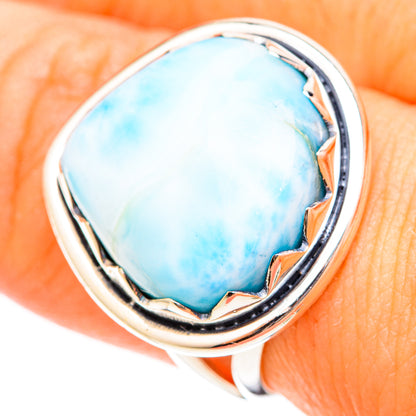 Larimar Rings handcrafted by Ana Silver Co - RING120725