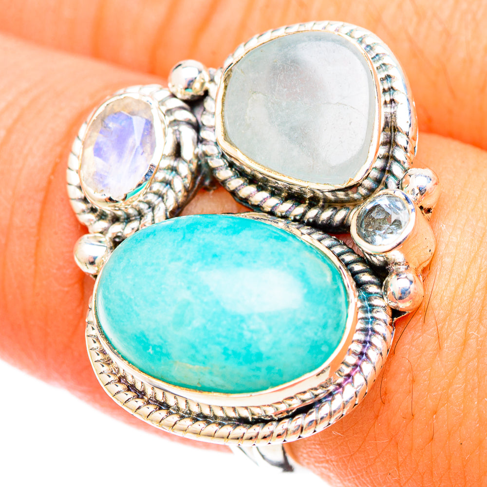 Amazonite Rings handcrafted by Ana Silver Co - RING120729