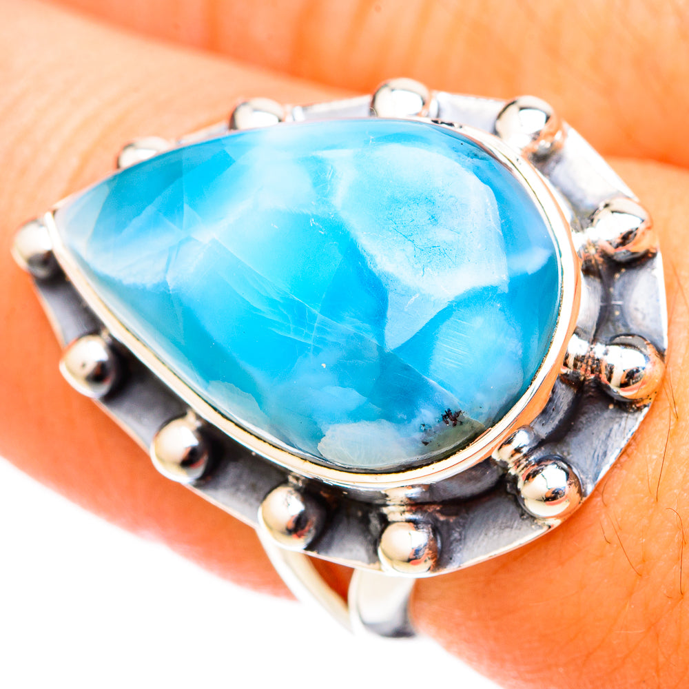 Larimar Rings handcrafted by Ana Silver Co - RING120730