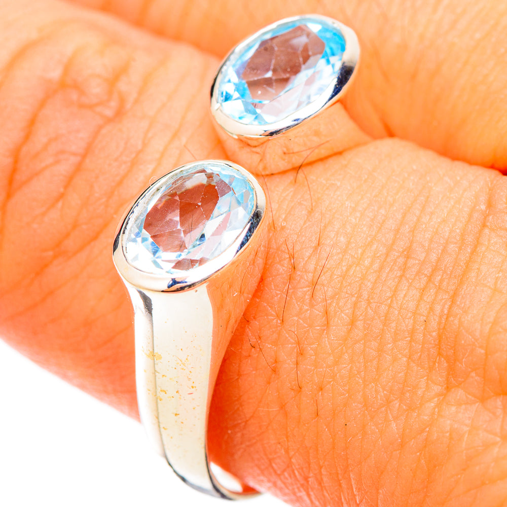 Blue Topaz Rings handcrafted by Ana Silver Co - RING120731