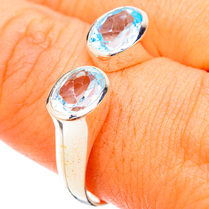 Blue Topaz Rings handcrafted by Ana Silver Co - RING120731