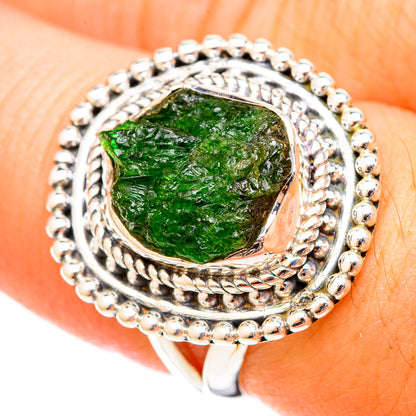 Chrome Diopside Rings handcrafted by Ana Silver Co - RING120734