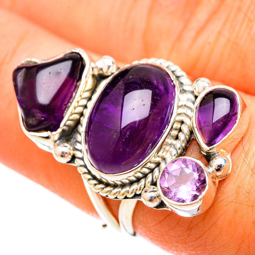 Amethyst Rings handcrafted by Ana Silver Co - RING120745