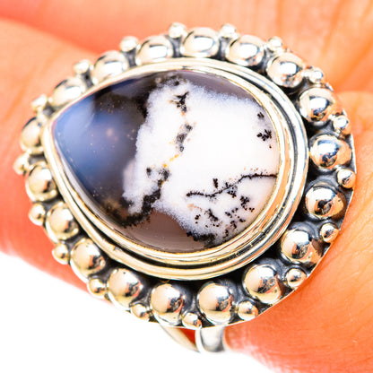 Dendritic Opal Rings handcrafted by Ana Silver Co - RING120751