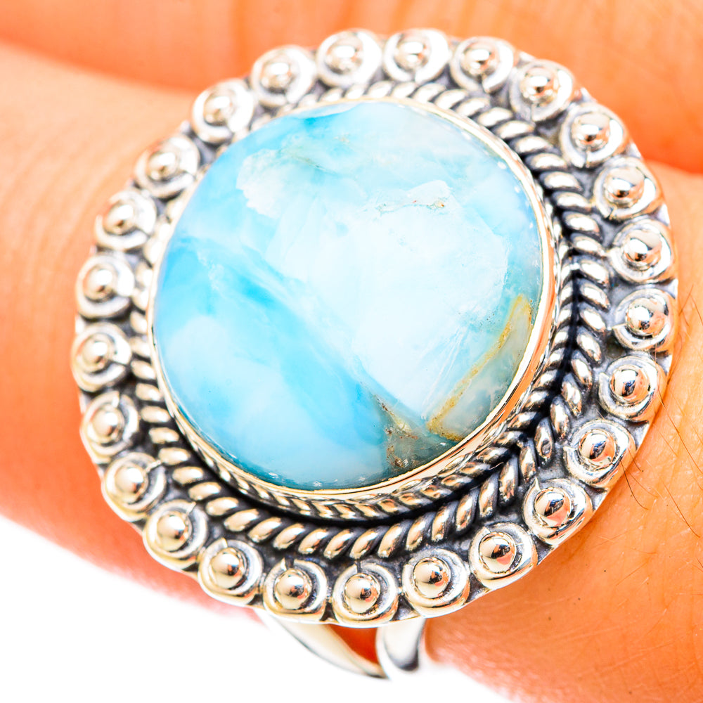 Larimar Rings handcrafted by Ana Silver Co - RING120758